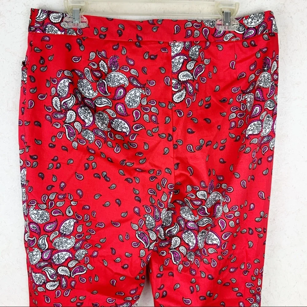 Jones New York stretch paisley ankle pants - Picture 7 of 9